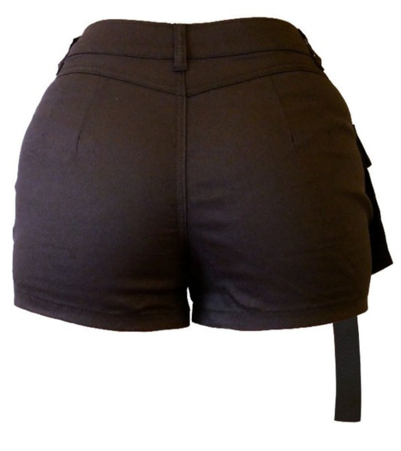 Women's Solid Cargo Utility Shorts