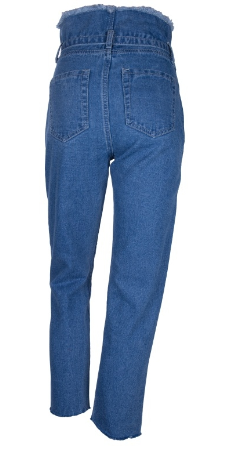 High Waist Jeans With Belt - Lookeble