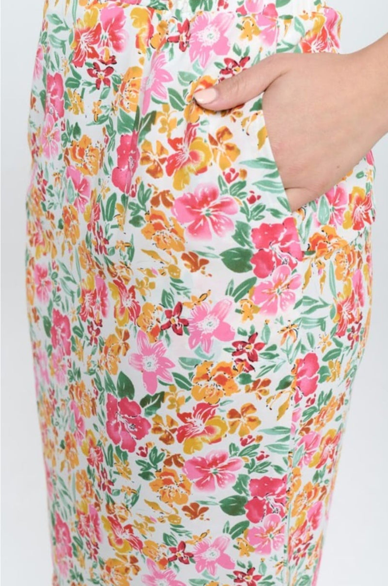 Women's Floral Knee-length Skirt - Lookeble
