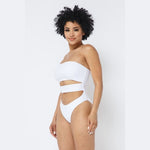 Women's One-Piece Cut Out Tube Swimsuit - Lookeble 