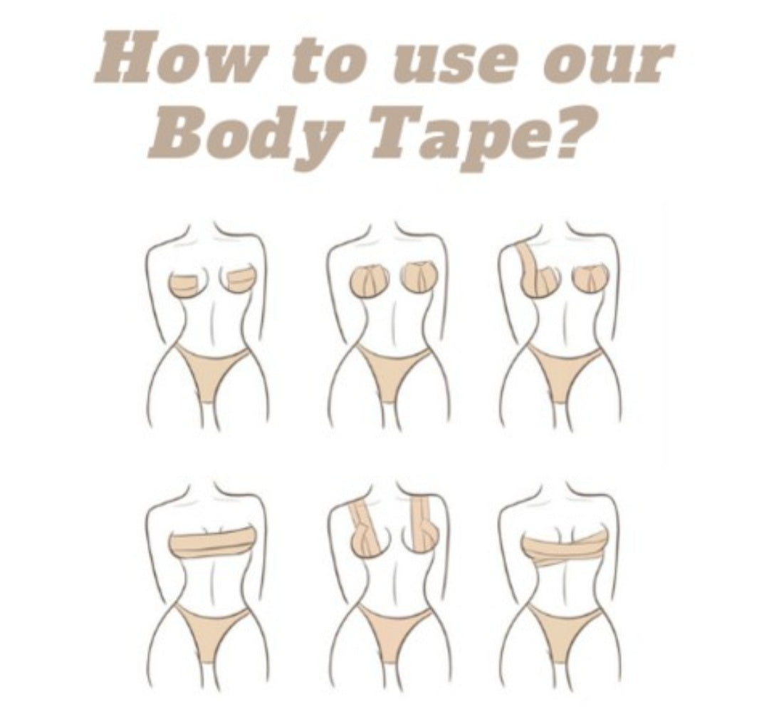 Women's Nude Body & Clothing Tape Bra - Lookeble1